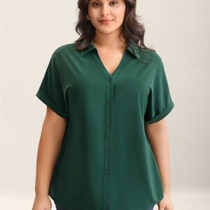 BloomChic Forest Green Blouse-Brand New with tags, never worn